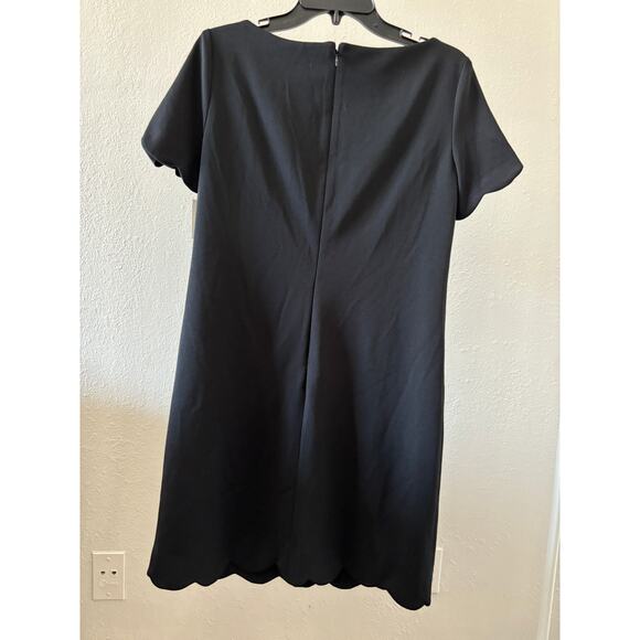 Anne Klein Black Shift Dress Womens Size 6 Scalloped Edges New - Picture 4 of 4